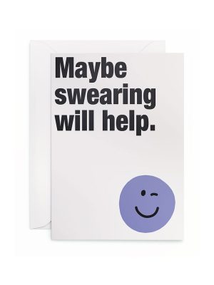 Faltkarte "Maybe Swearing Will Help"